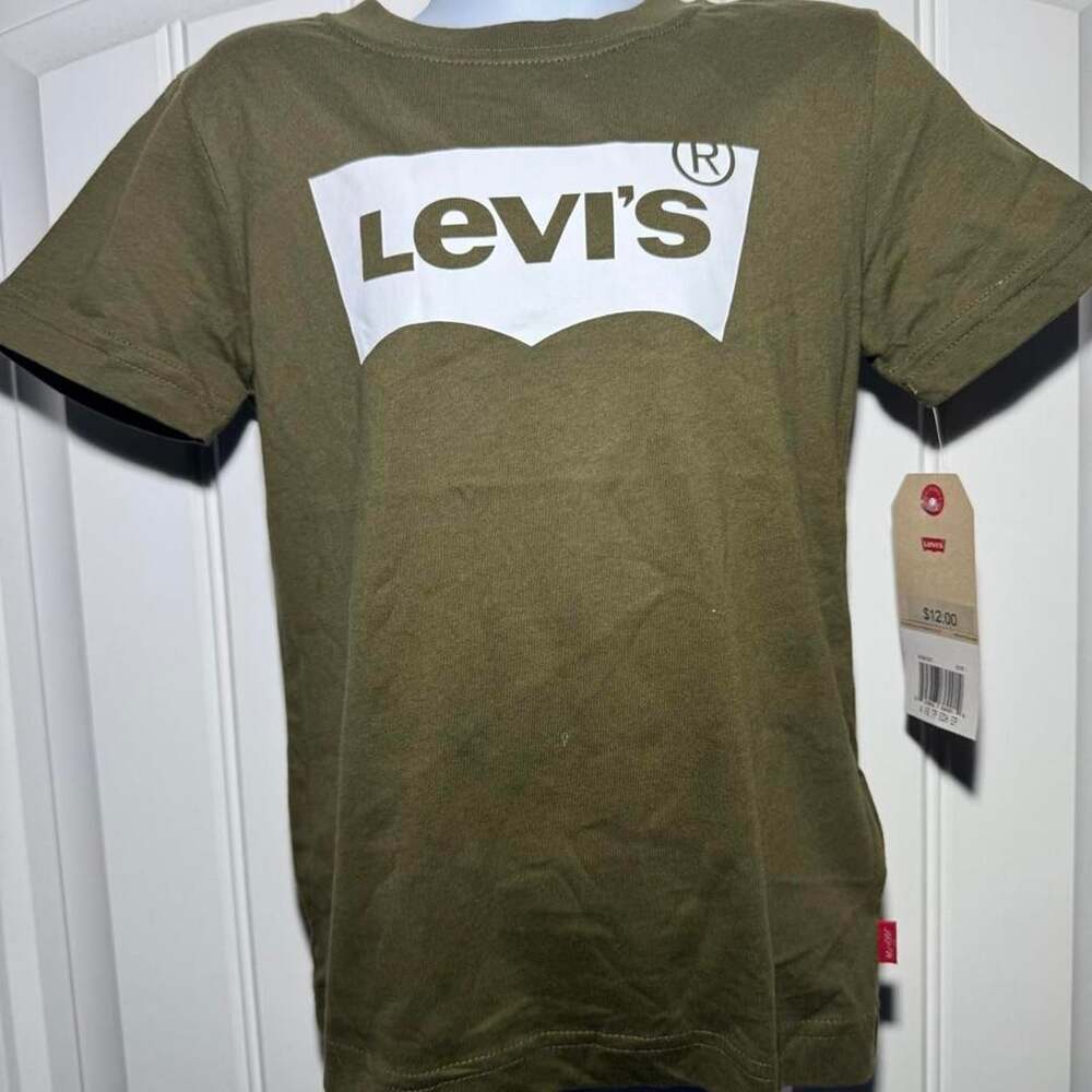 Levi's Logo T-Shirt Size 4 XS Olive Green